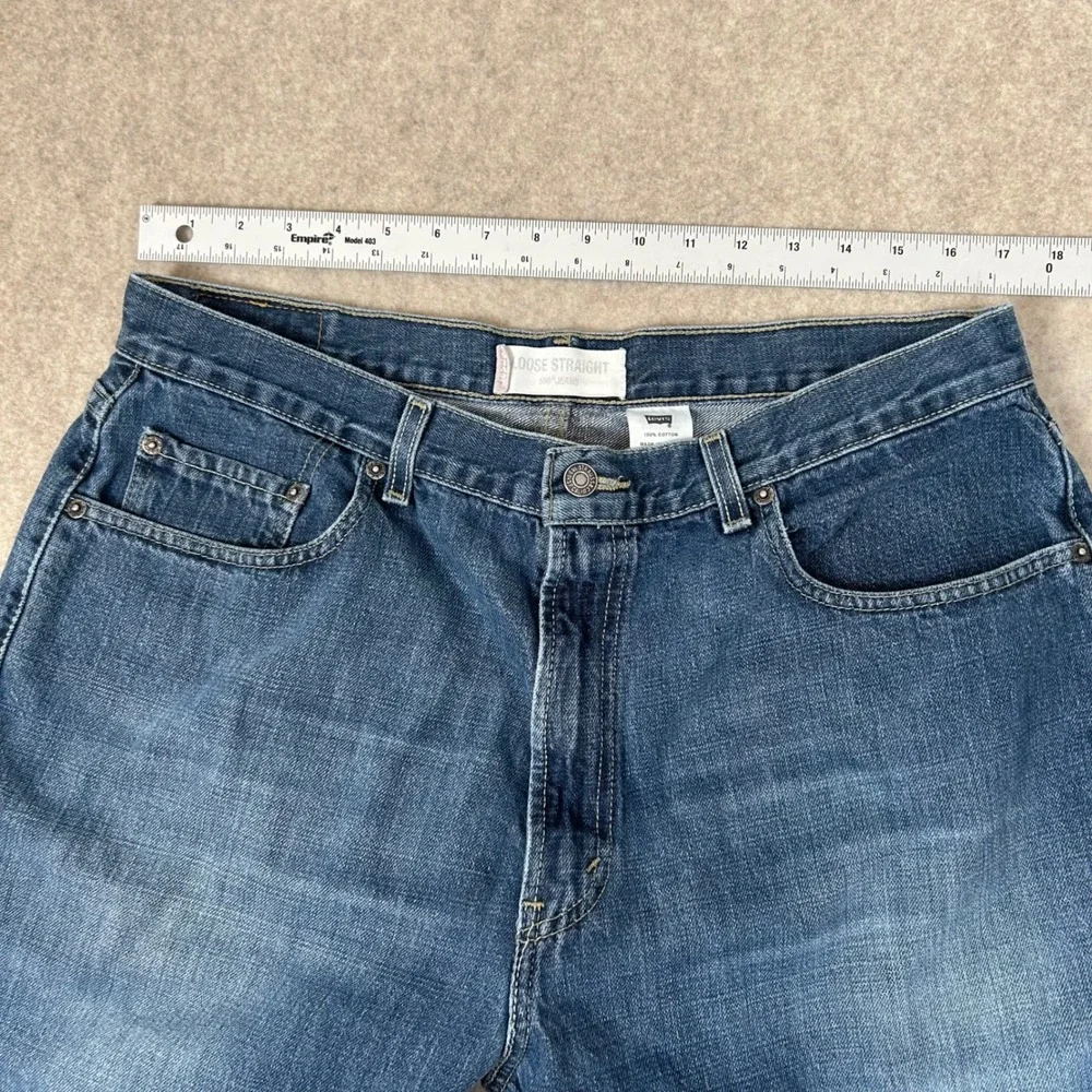 Levi's 569 Loose Straight Jeans Mens 36x32 Blue Denim Relaxed Fit 100%‎ Cotton